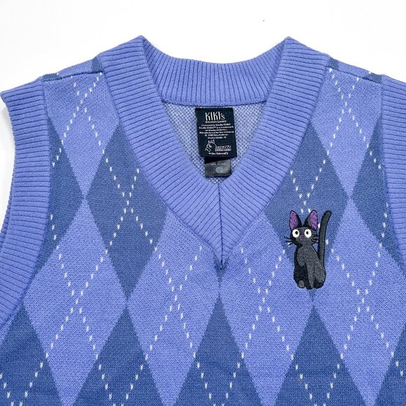 Studio Ghibli L Her Universe Kiki's Delivery Service Jiji Argyle Sweater Vest - Picture 2 of 5